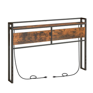 Queen Size Storage Rack - Rustic Brown & Black