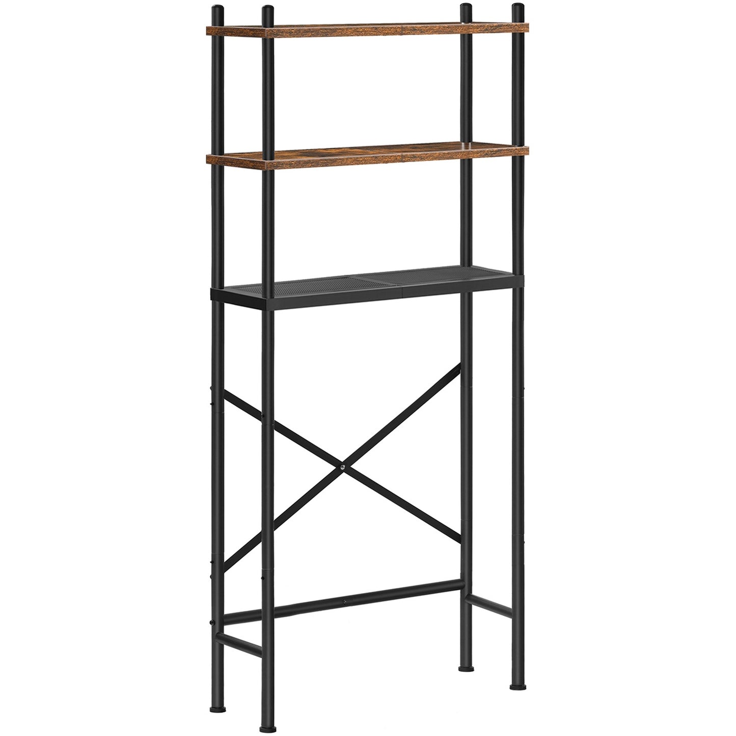 Over The Toilet Storage - Rustic Brown & Black