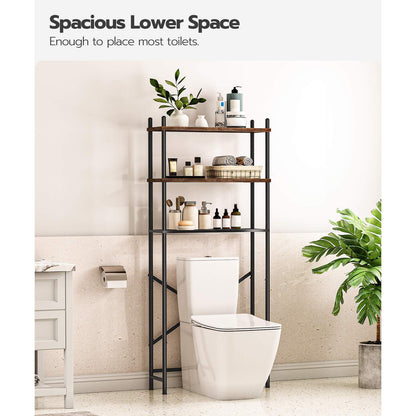 Over The Toilet Storage - Rustic Brown & Black