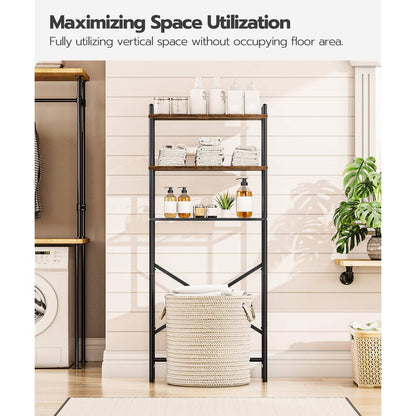 Over The Toilet Storage - Rustic Brown & Black