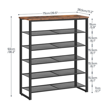 Shoe Rack - Rustic Brown