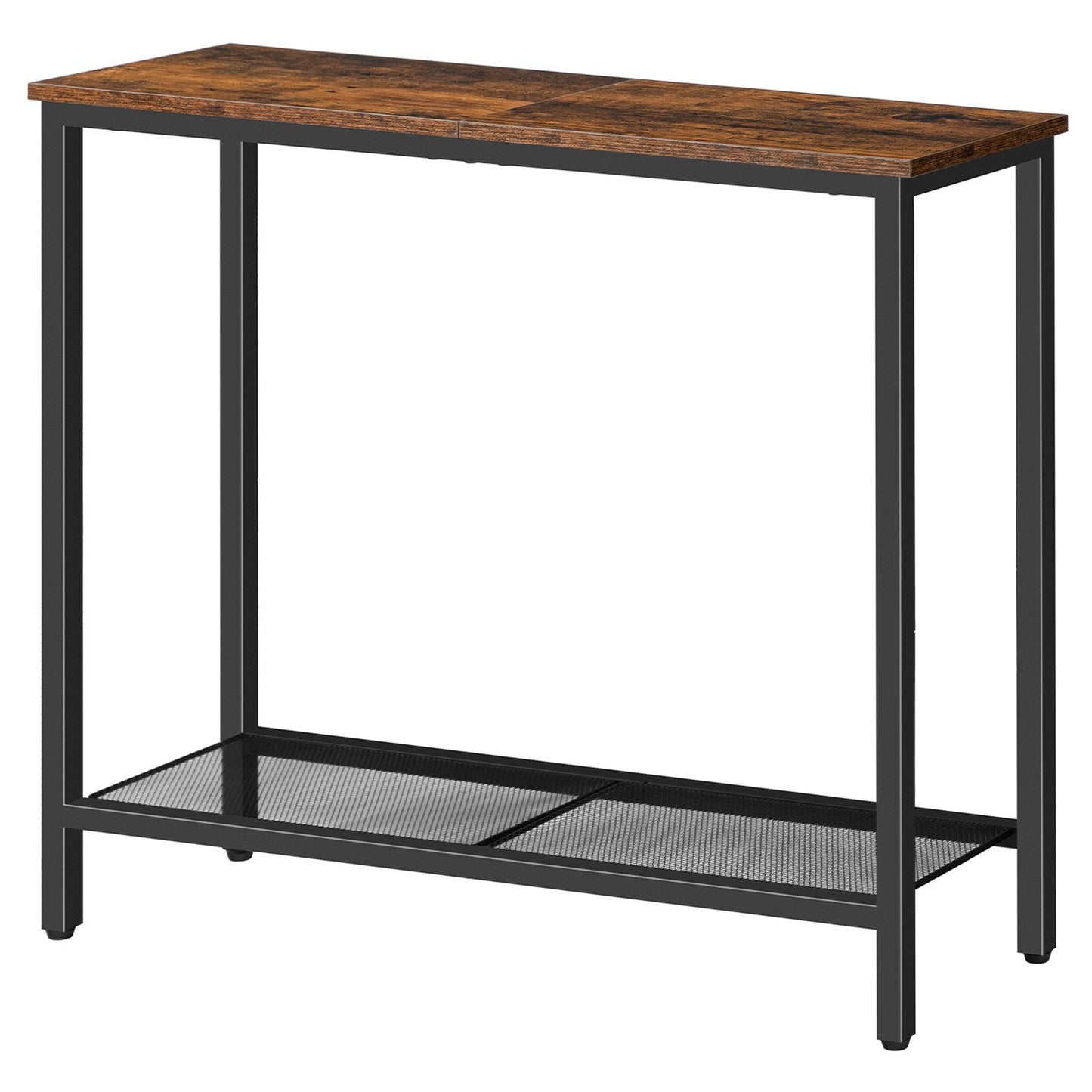 Console Table - Rustic Brown & Black