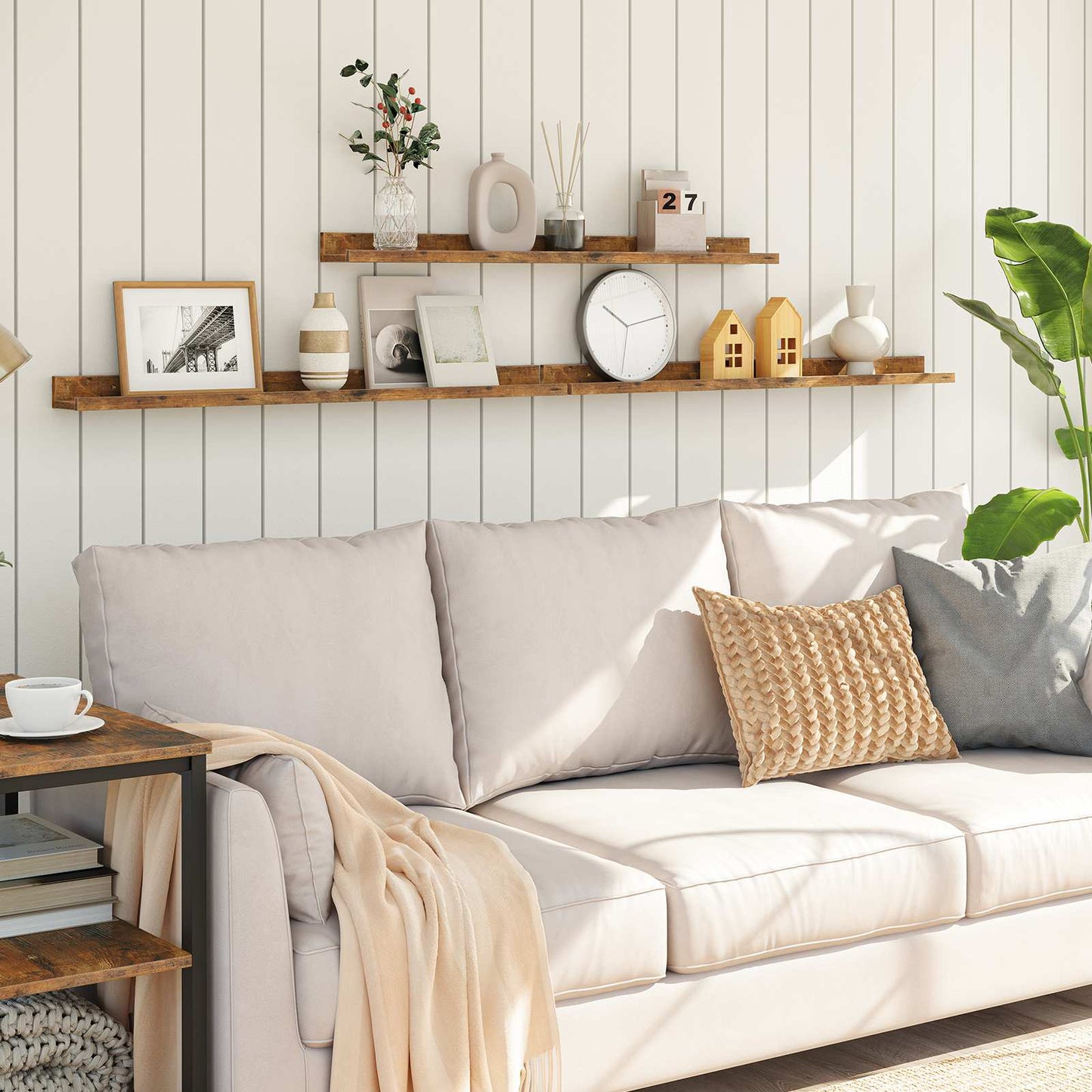 Floating Shelves - Rustic Brown - HWLEXTRA 