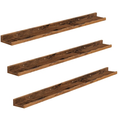 floating shelves - rustic brown