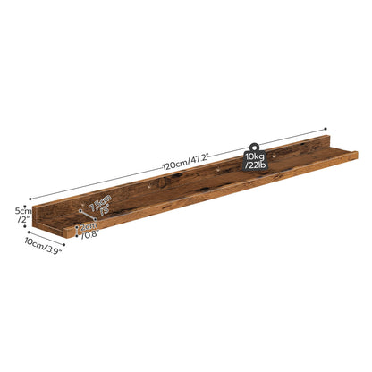 floating shelves - rustic brown