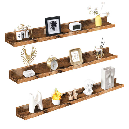 floating shelves - rustic brown