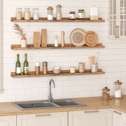 floating shelves - rustic brown