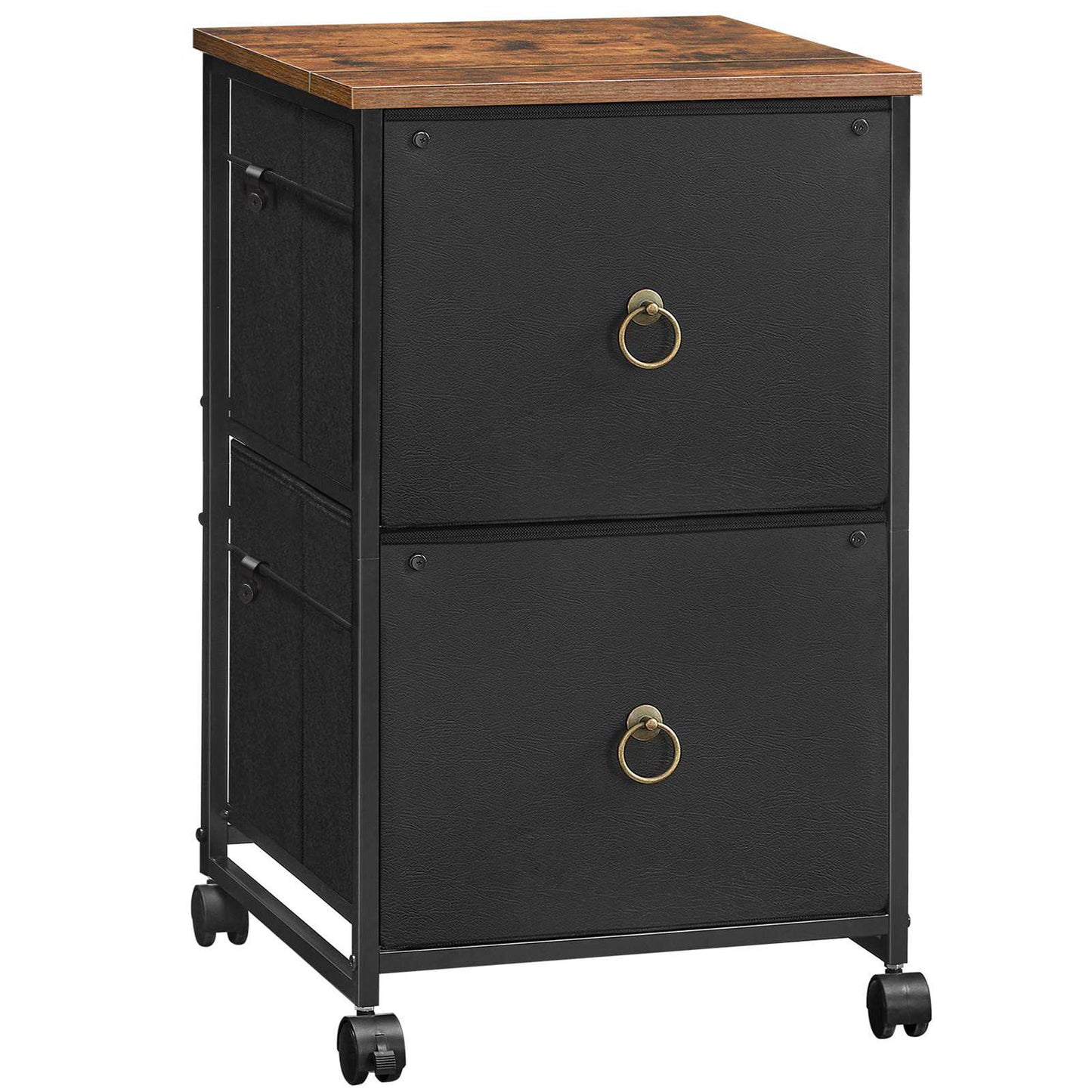 File Cabinet - Black & Rustic Brown