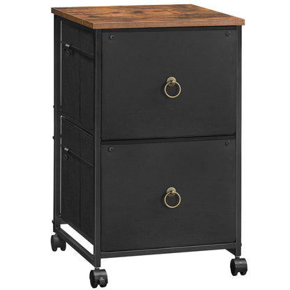 File Cabinet - Black & Rustic Brown