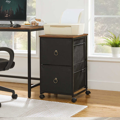 File Cabinet - Black & Rustic Brown