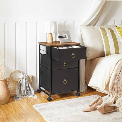 File Cabinet - Black & Rustic Brown