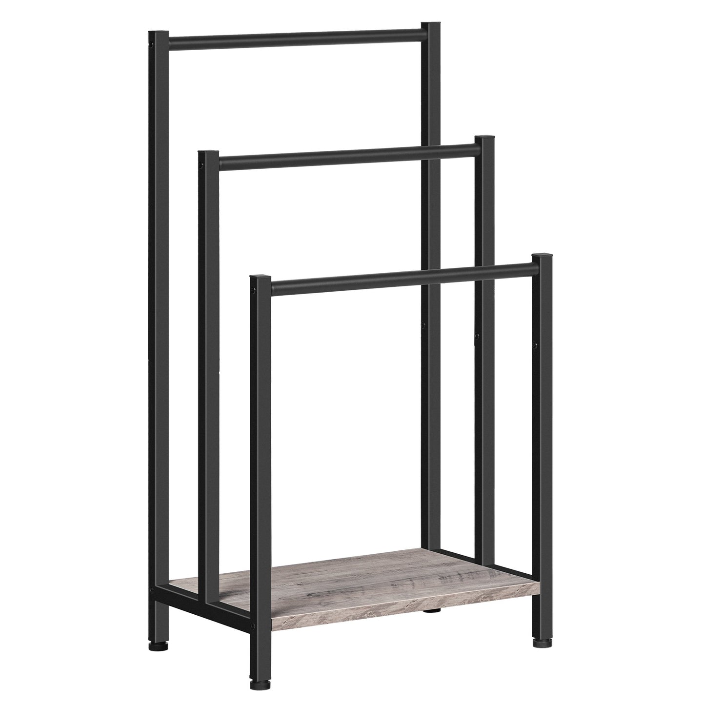 freestanding towel-rack - greige & black