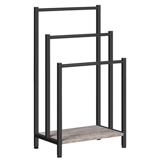 freestanding towel-rack - greige & black