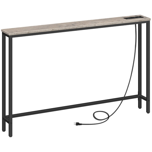 Console Table with Power Outlets, Charging Station - HWLEXTRA 