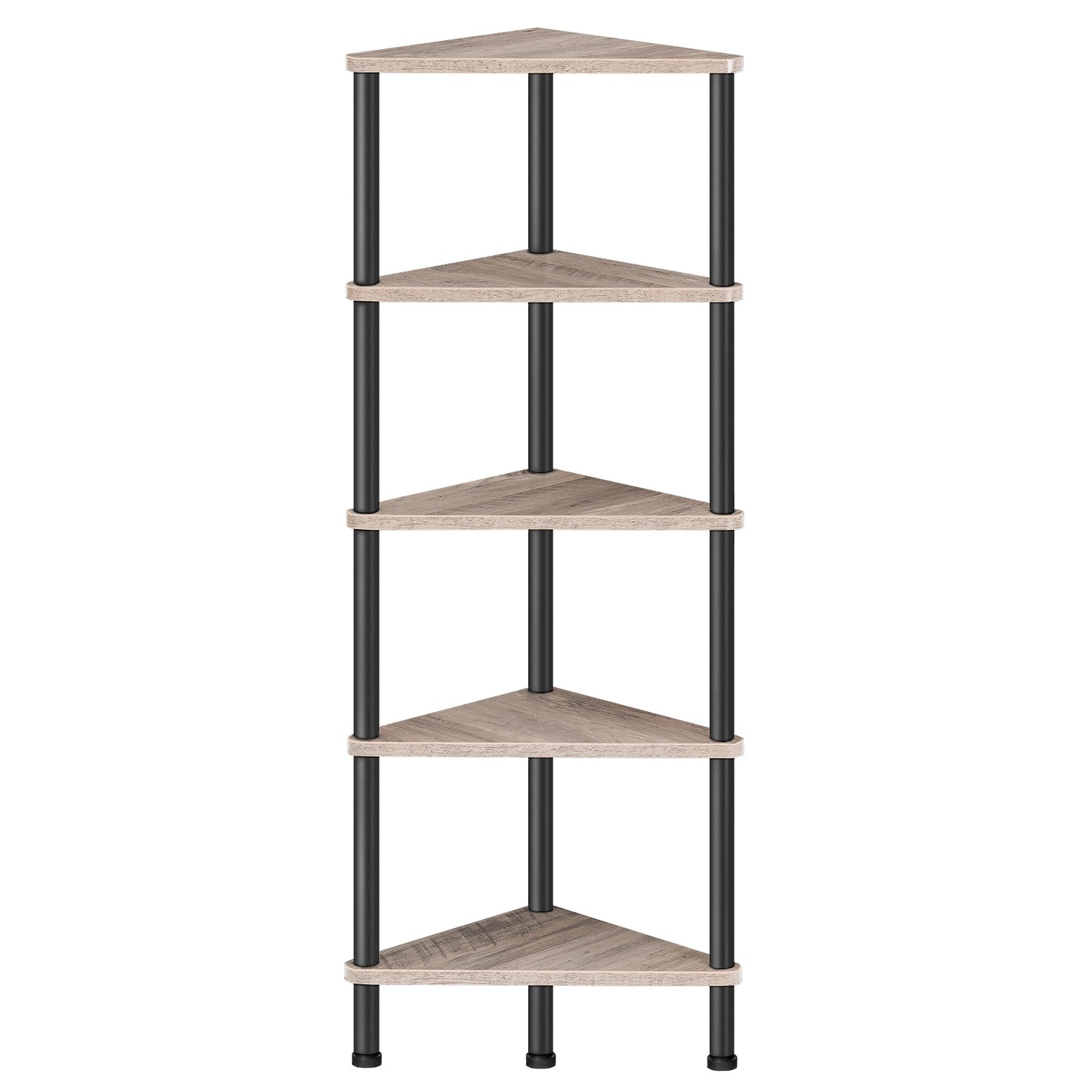 corner shelf - greige & black