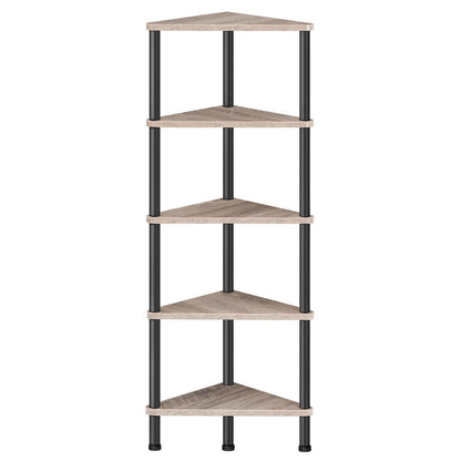 corner shelf - greige & black