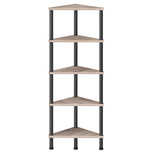 corner shelf - greige & black
