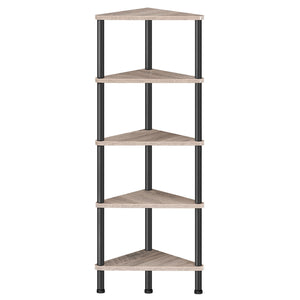 corner shelf - greige & black