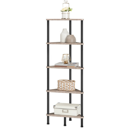 corner shelf - greige & black