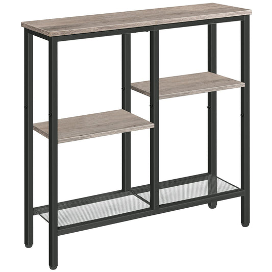 Narrow Console Table - Greige & Black