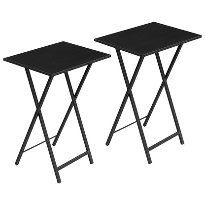 folding tv tray tables - black