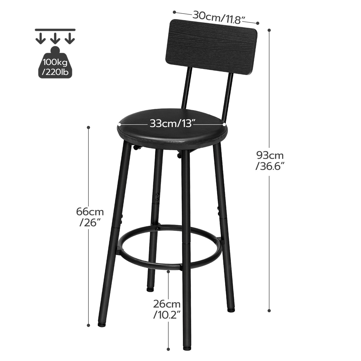 Bar Stools - Black
