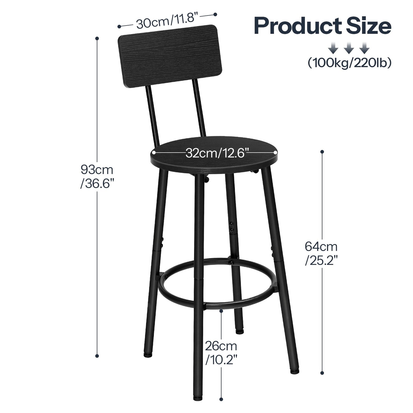 Bar Stools - Black