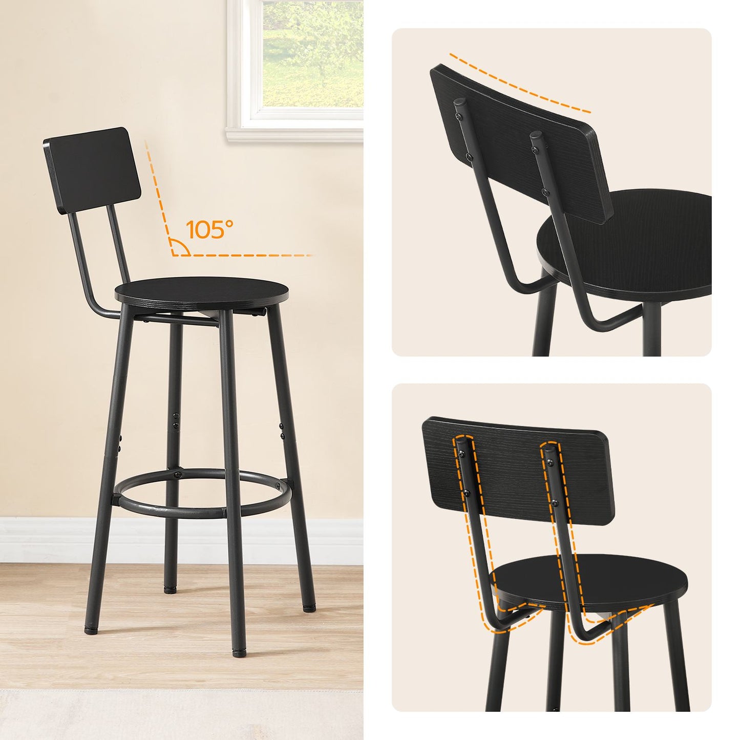 Bar Stools - Black