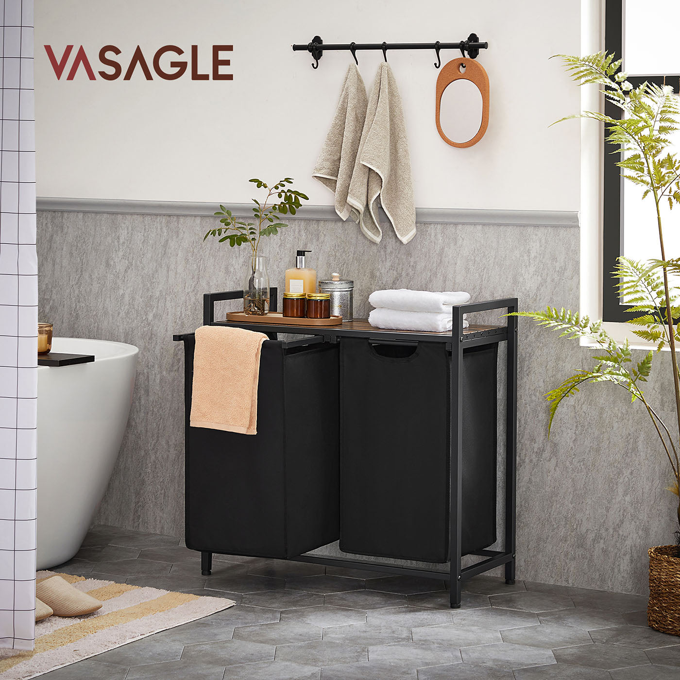 Laundry Sorter Hamper with Removable Bags - image 3