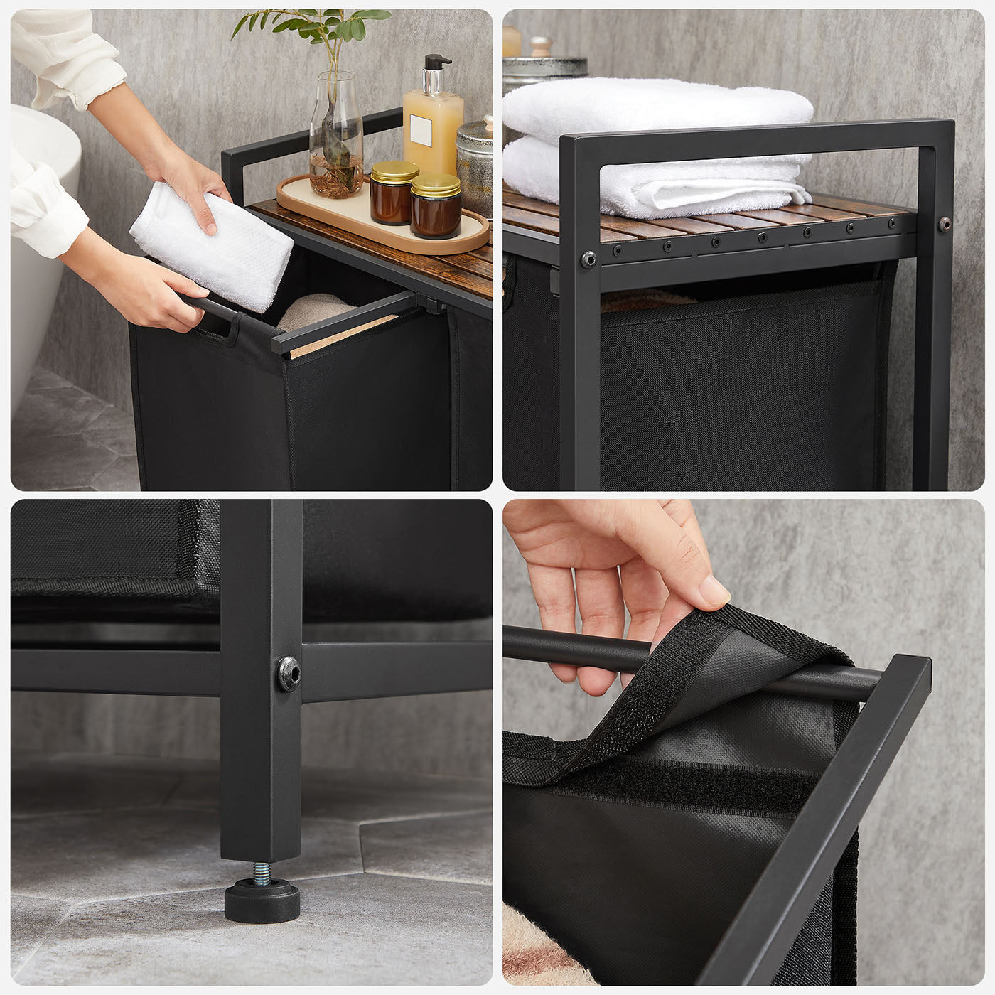 Laundry Sorter Hamper with Removable Bags - image 9