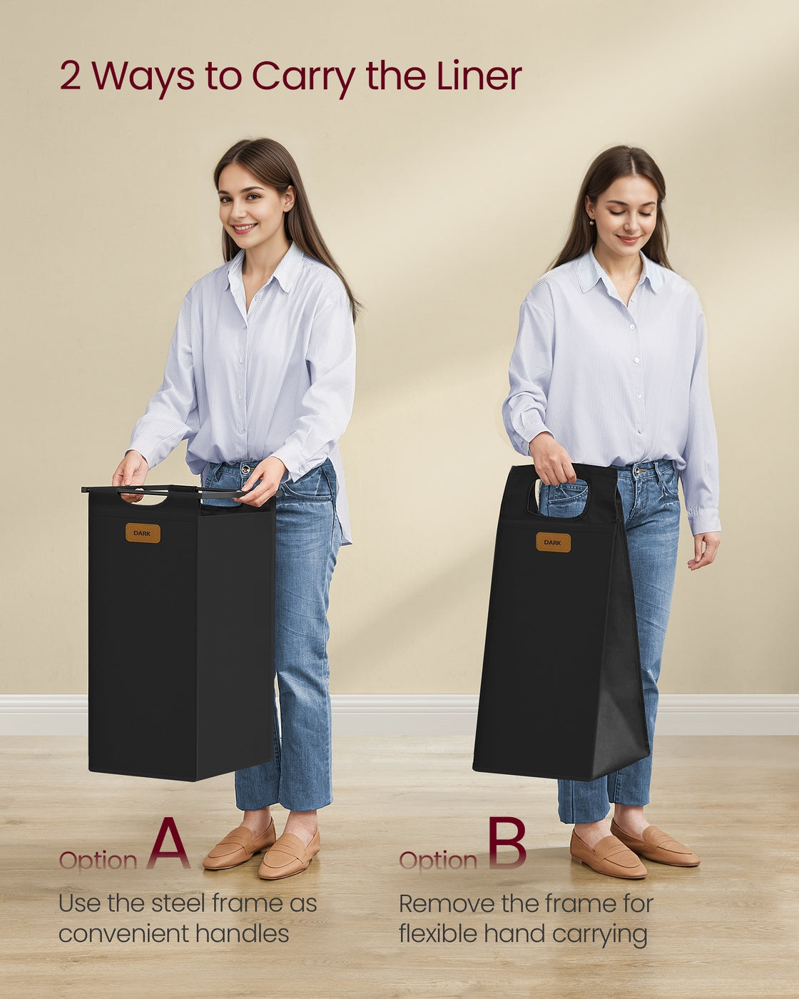 Rolling laundry hamper with shelves and compartments - image 7