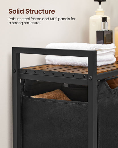 Laundry Hamper with 3 Pull-Out and Removable Bags, 3 x 10 Gallons (38L) - image 14