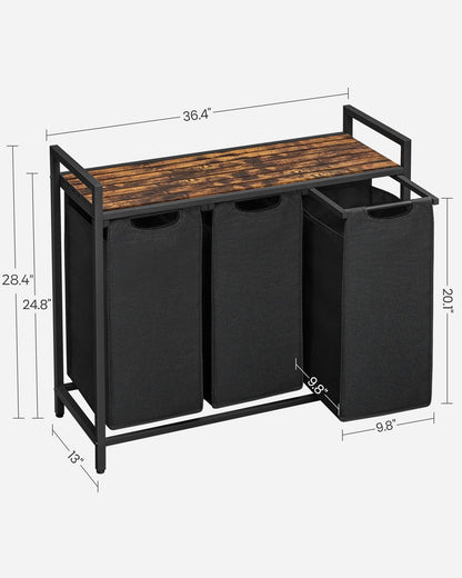 Laundry Hamper with 3 Pull-Out and Removable Bags, 3 x 10 Gallons (38L) - image 15