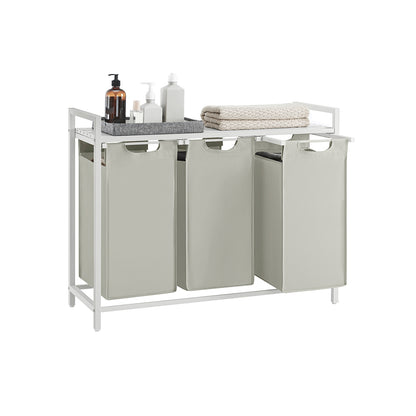 Laundry Hamper with 3 Pull-Out and Removable Bags, 3 x 10 Gallons (38L) - image 1