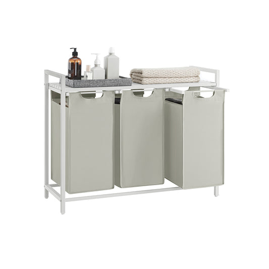 Laundry Hamper with 3 Pull-Out and Removable Bags, 3 x 10 Gallons (38L) - image 1