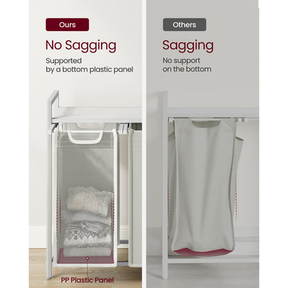 Laundry Hamper with 3 Pull-Out and Removable Bags, 3 x 10 Gallons (38L) - image 6