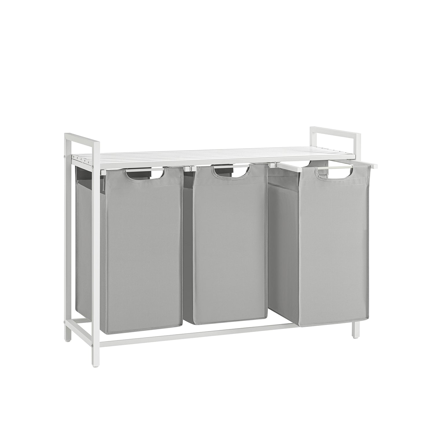 Laundry Hamper with 3 Pull-Out and Removable Bags, 3 x 10 Gallons (38L) - image 19