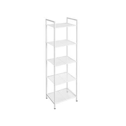 5-Tier Steel Storage Rack — White
