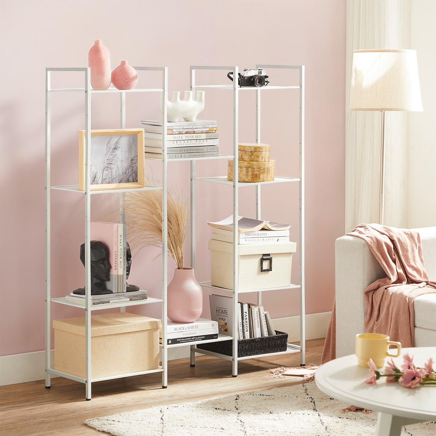 5-Tier Steel Storage Rack — White