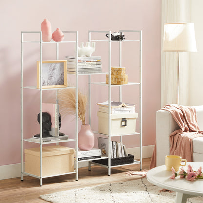 5-Tier Steel Storage Rack — White