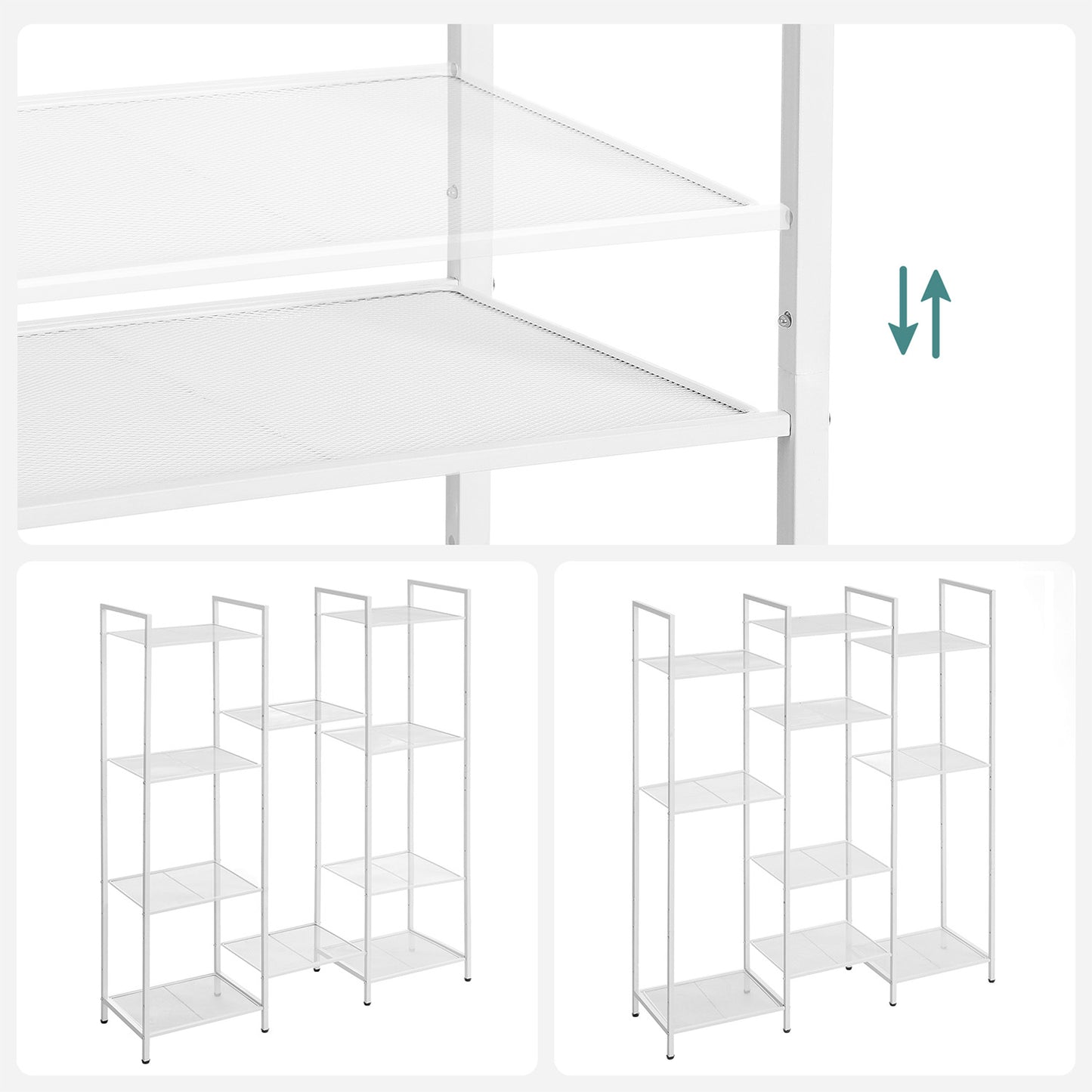 5-Tier Steel Storage Rack — White