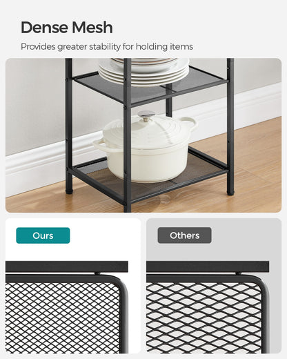 6-Tier Storage Rack, Adjustable Shelf, Classic Black - image 4