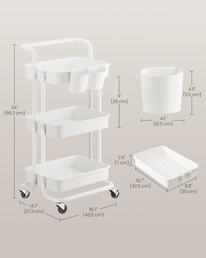 3-Tier Storage Trolley with Handle - image 10