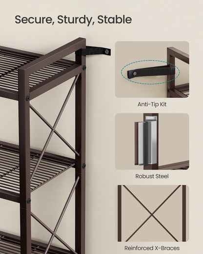 3-Tier Metal Storage Rack with Wheels