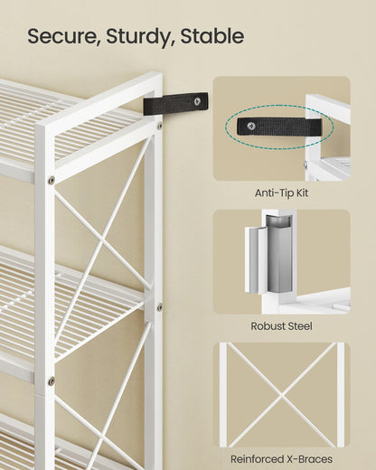 3-Tier Metal Storage Rack with Wheels