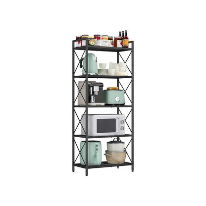 5-Tier Metal Storage Rack with X Side Frames