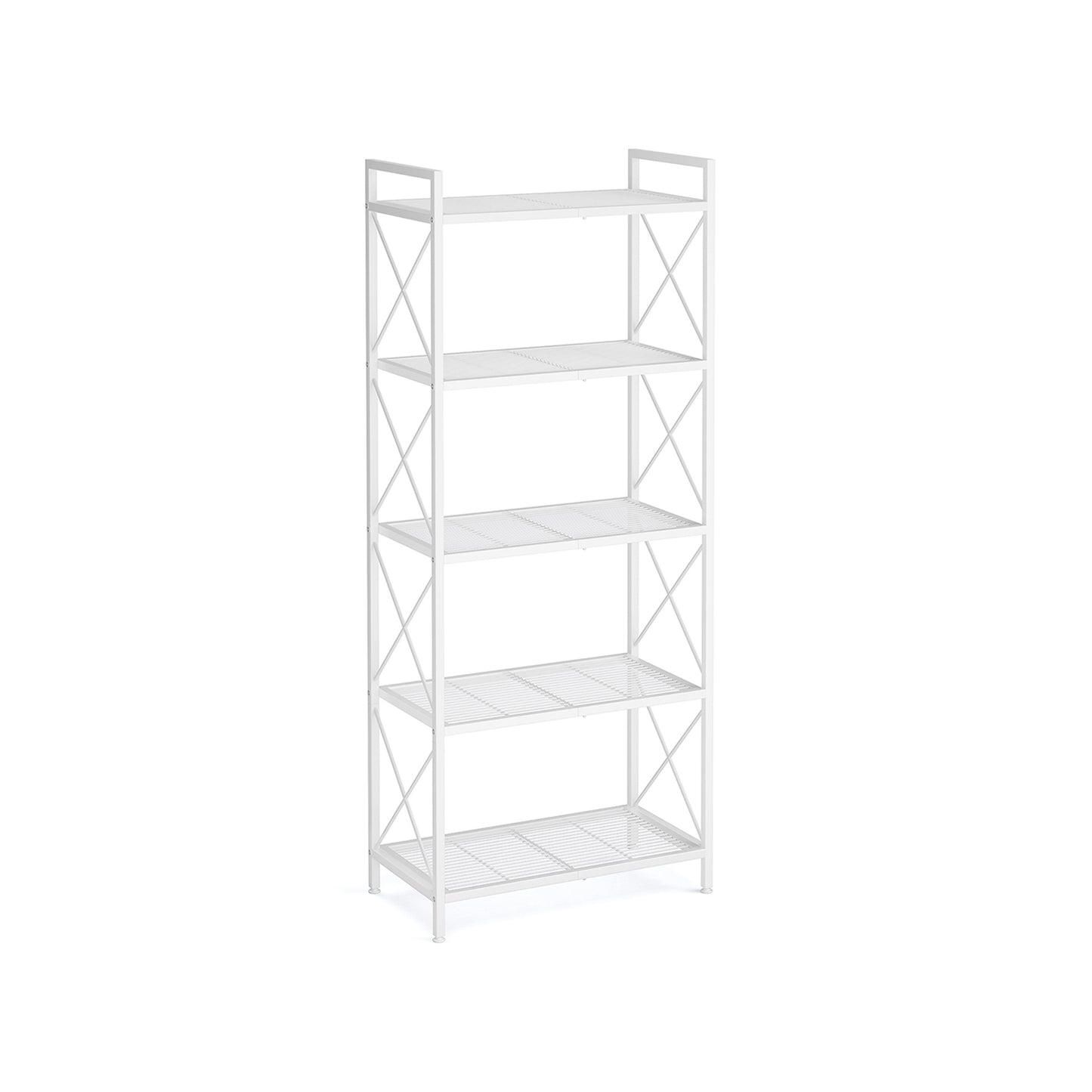 5-Tier Metal Storage Rack with X Side Frames