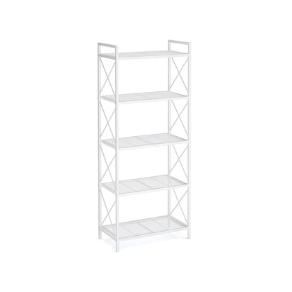 5-Tier Metal Storage Rack with X Side Frames