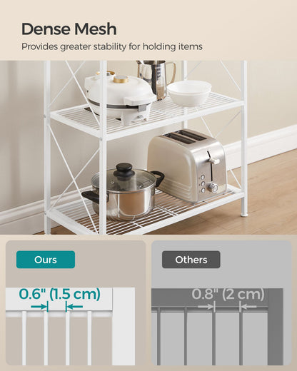 5-Tier Metal Storage Rack with X Side Frames