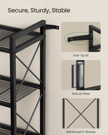 3-Tier Metal Storage Rack with Wheels